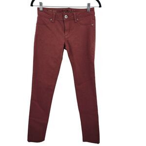 DL1961 Emma Legging Colored Jeans 26 Garnet 4 Way Stretch Low Rise Skinny